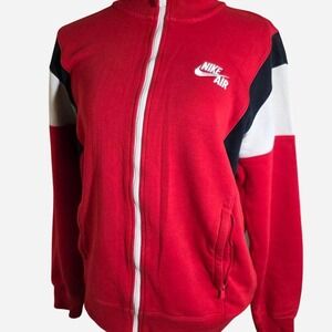 Nike Air Track Jacket Red Black White Full Zip Women's Medium